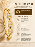 CITYGIRL 18K Gold Plated Openable Oval Bracelet for Women | American Diamond & Cubic Zirconia (CZ) Stone Kada | Anti Tarnish | Fits Sizes 2.4, 2.6 & 2.8 | Elegant Party & Daily Wear Jewellery
