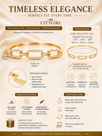 CITYGIRL Gold Plated CZ Stone Link Bangle Bracelet for Women | Adjustable Openable Bracelet | Premium Daily Wear Kada | Party, Office & Wedding Jewellery | Gift for Women & Girls  (CITY GIRL ADFX 05)