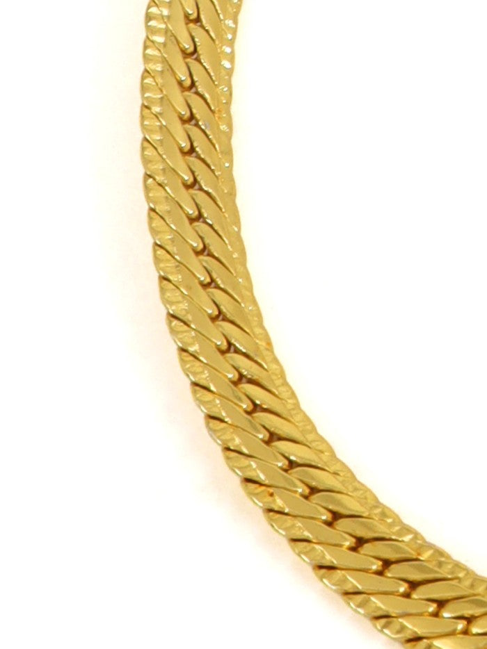 City Girl Premium Gold Plated Flat Cuban Chain for Men | 24 Inch (61 cm) Length | 5 mm Width | Durable Fashion Necklace Chain for Men & Boys | Gold Tone Statement Jewellery