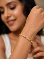 City Girl Jewellery Gold Plated American Diamond Bracelet for Women | Openable Kada Bracelet | CZ Stone Studded Elegant Bangle | Lightweight Daily Wear & Party Wear Bracelet | Anniversary, Wedding & Gift for Women