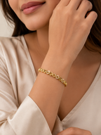 CITYGIRL 18K Gold Plated Openable Oval Kada Bracelet for Women | Crystal Studded Elegant Bangle | Fits Sizes 2.4, 2.6 & 2.8 | Premium Fashion Jewellery | Gift for Women & Girls